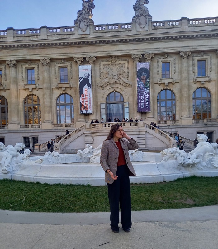 Virginie at the Grand Palais in Paris