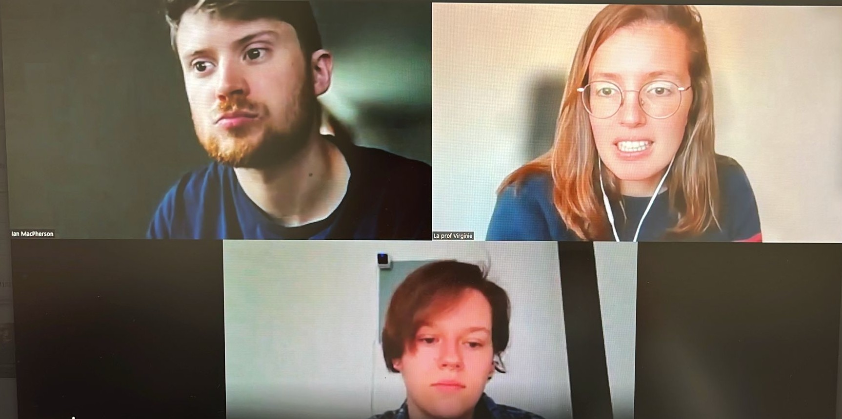 A live online conversation class with students from around the world
